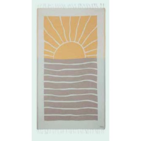 BEACH TOWEL SAND CLOUD Range Stripe - Dobby