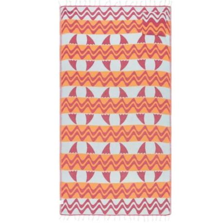 BEACH TOWEL SAND CLOUD Boho Fin - With Zipper Pocket