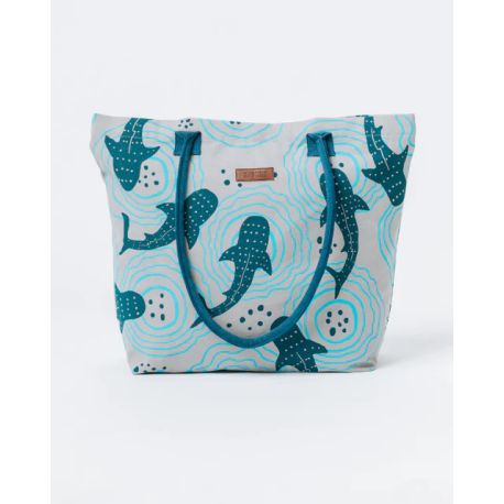 Beach Tote SAND CLOUD Shark Ripples