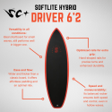 Planche de surf en Mousse Hybrid DRIVER 6'2